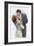 An American Couple, in Evening Dress, Kiss Ardently Yet with Decorum-null-Framed Art Print