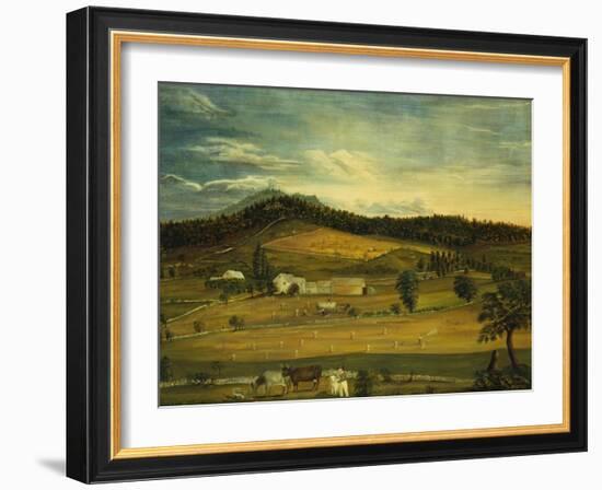 An American Farm, American School (19th Century)-John Bachman-Framed Giclee Print