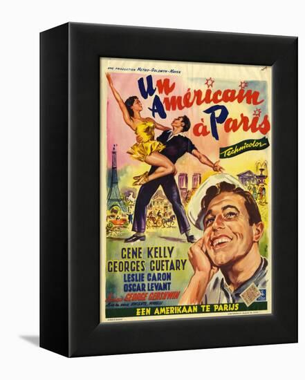 An American In Paris, Film Poster, 1950s-null-Framed Premier Image Canvas