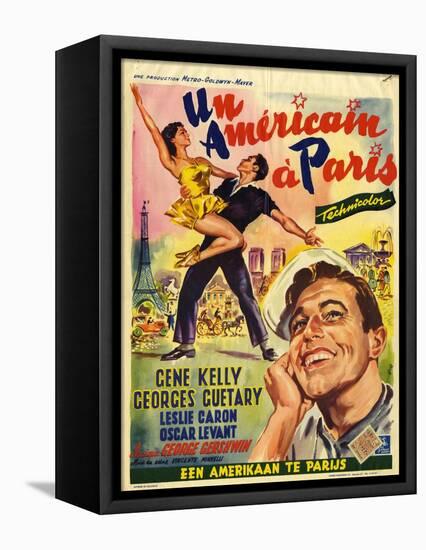 An American In Paris, Film Poster, 1950s-null-Framed Premier Image Canvas