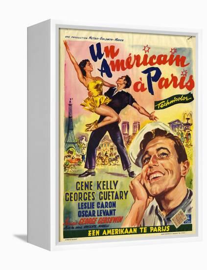 An American In Paris, Film Poster, 1950s-null-Framed Premier Image Canvas