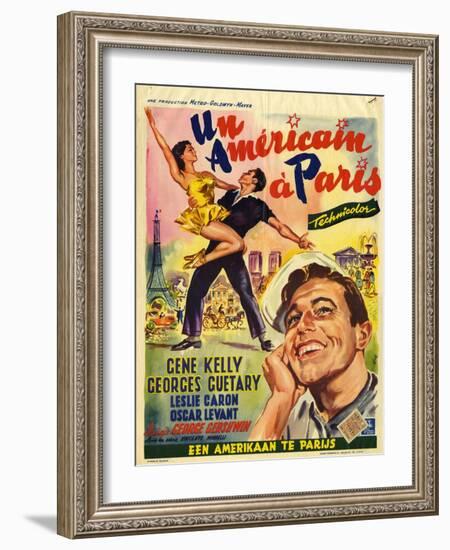 An American In Paris, Film Poster, 1950s-null-Framed Giclee Print