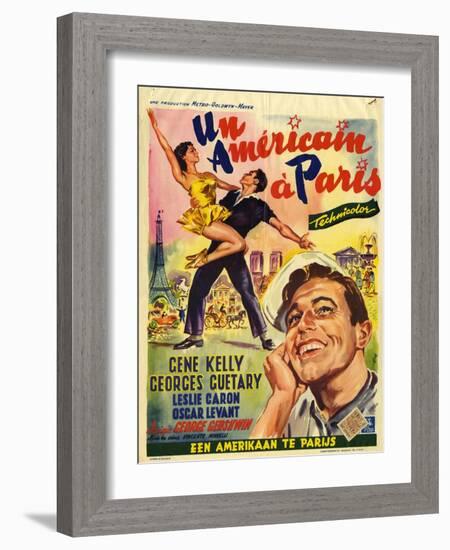 An American In Paris, Film Poster, 1950s-null-Framed Giclee Print