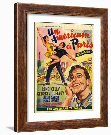 An American In Paris, Film Poster, 1950s-null-Framed Giclee Print