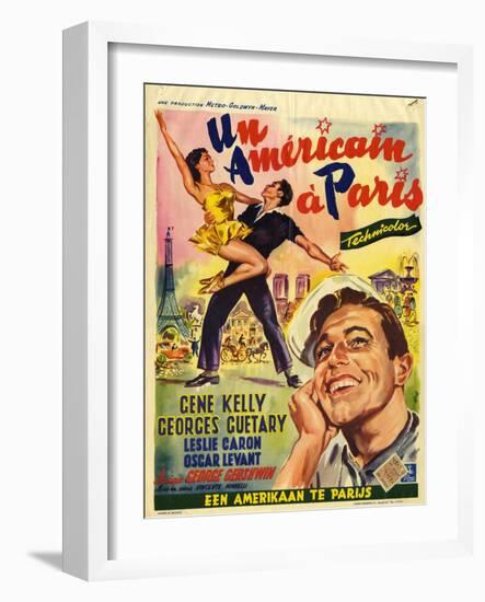 An American In Paris, Film Poster, 1950s-null-Framed Giclee Print