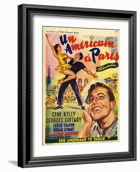 An American In Paris, Film Poster, 1950s-null-Framed Giclee Print