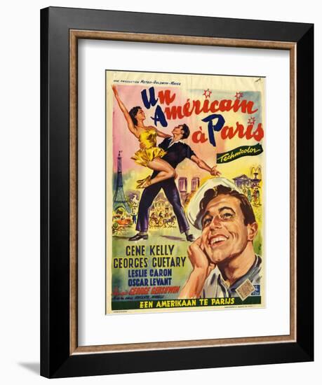 An American In Paris, Film Poster, 1950s-null-Framed Giclee Print