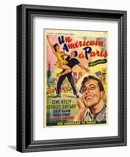 An American In Paris, Film Poster, 1950s-null-Framed Giclee Print