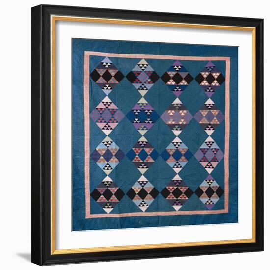 An Amish Bird in Flight Design Coverlet, Midwestern, Pieced and Quilted Cotton, 1900-1925-null-Framed Giclee Print