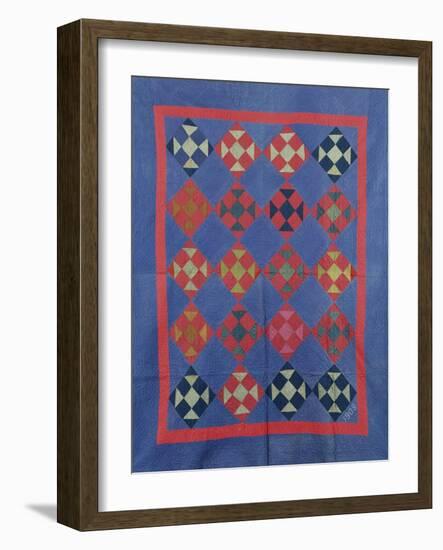 An Amish Hole in the Barn Door Design Coverlet. Holmes County, Ohio, 1908-null-Framed Giclee Print