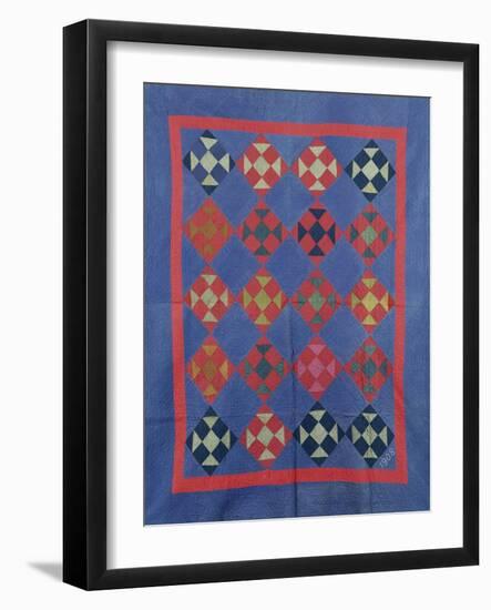 An Amish Hole in the Barn Door Design Coverlet. Holmes County, Ohio, 1908-null-Framed Giclee Print