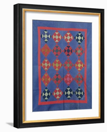 An Amish Hole in the Barn Door Design Coverlet. Holmes County, Ohio, 1908-null-Framed Giclee Print