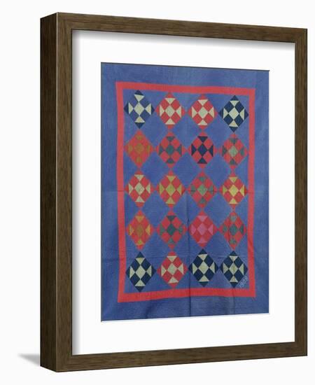 An Amish Hole in the Barn Door Design Coverlet. Holmes County, Ohio, 1908-null-Framed Giclee Print