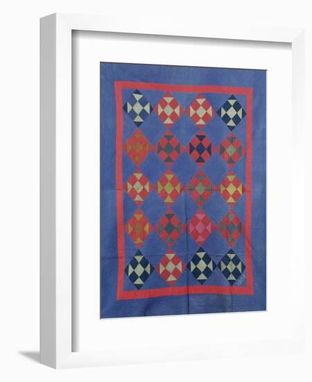 An Amish Hole in the Barn Door Design Coverlet. Holmes County, Ohio, 1908-null-Framed Giclee Print