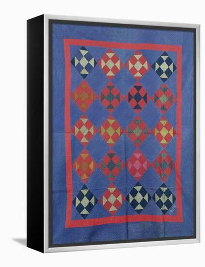 An Amish Hole in the Barn Door Design Coverlet. Holmes County, Ohio, 1908-null-Framed Premier Image Canvas