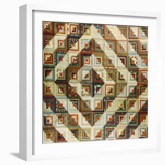An Amish Pieced & Quilted Cotton Coverlet, Late 19th/Early 20th Century-null-Framed Giclee Print