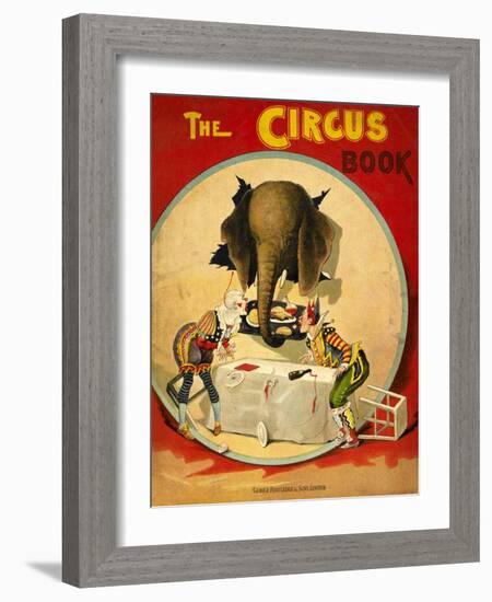 An Amusing Cover Showing an Elephant Taking a Meal From Two Clowns-null-Framed Giclee Print