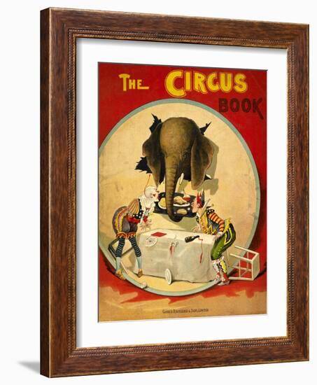 An Amusing Cover Showing an Elephant Taking a Meal From Two Clowns-null-Framed Giclee Print