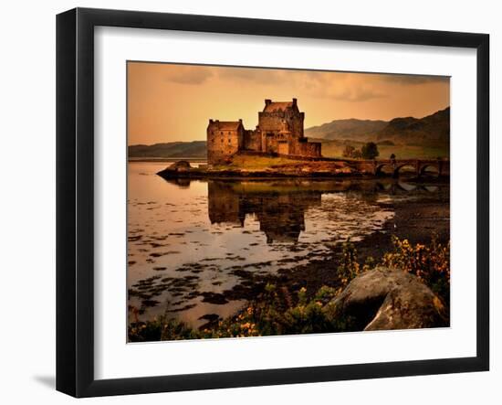 An Ancient Castle Beside a Loch in Scotland-Jody Miller-Framed Photographic Print