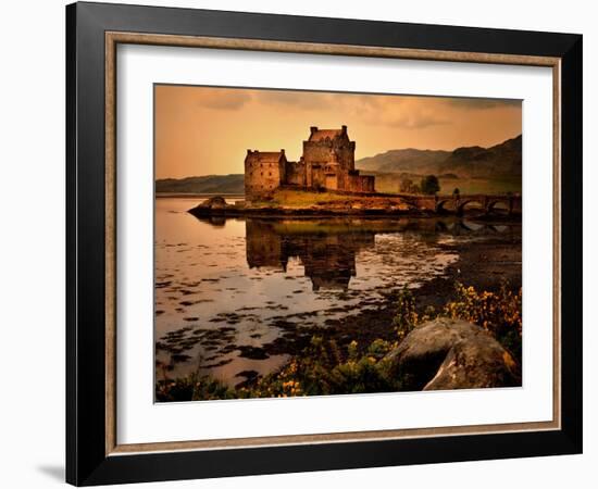 An Ancient Castle Beside a Loch in Scotland-Jody Miller-Framed Photographic Print