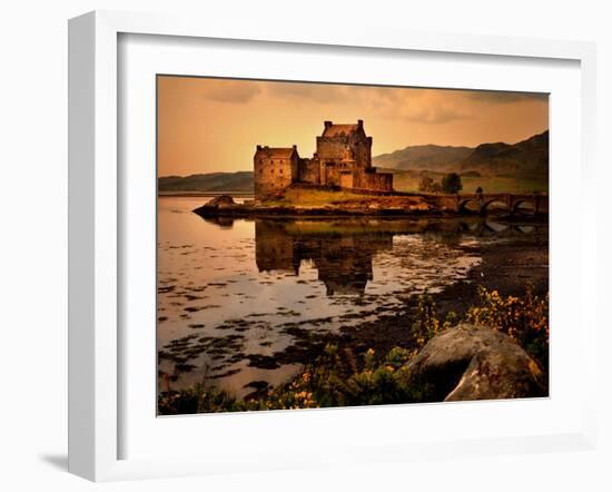 An Ancient Castle Beside a Loch in Scotland-Jody Miller-Framed Photographic Print