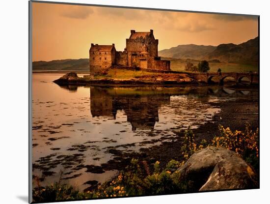 An Ancient Castle Beside a Loch in Scotland-Jody Miller-Mounted Photographic Print