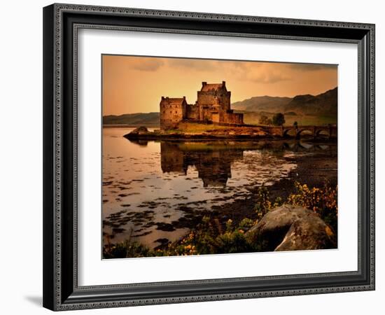 An Ancient Castle Beside a Loch in Scotland-Jody Miller-Framed Photographic Print