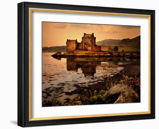 An Ancient Castle Beside a Loch in Scotland-Jody Miller-Framed Photographic Print