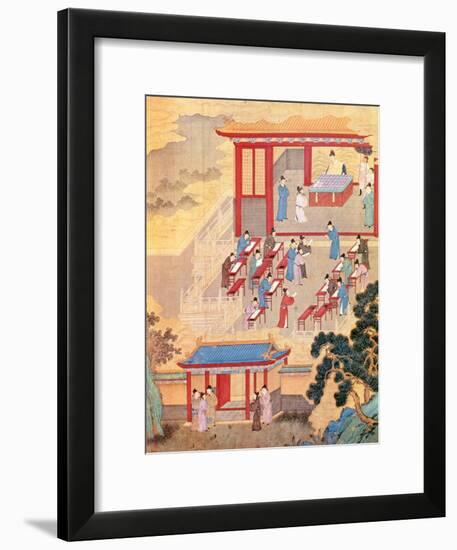 An Ancient Chinese Public Examination, Facsimile of Original Chinese Scroll-null-Framed Giclee Print