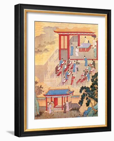 An Ancient Chinese Public Examination, Facsimile of Original Chinese Scroll-null-Framed Giclee Print