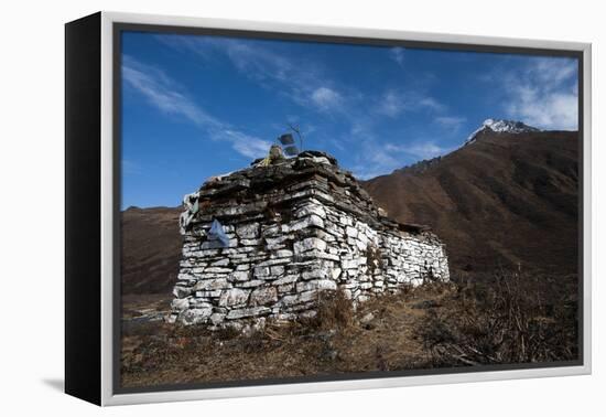 An ancient chorten along the Laya-Gasa trekking route near Jangothang, Bhutan, Himalayas, Asia-Alex Treadway-Framed Premier Image Canvas