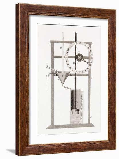 An Ancient Clepsydra or Water Clock. from the Cyclopaedia or Universal Dictionary of Arts,…-null-Framed Giclee Print