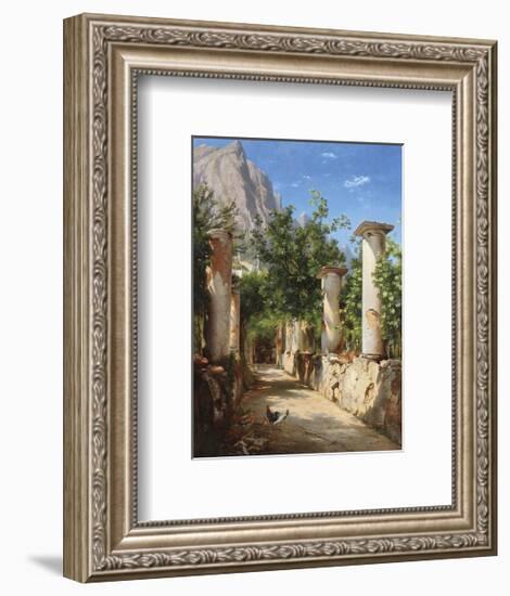 An Ancient Colonnade, Italy-Carl Frederic Aagaard-Framed Premium Giclee Print