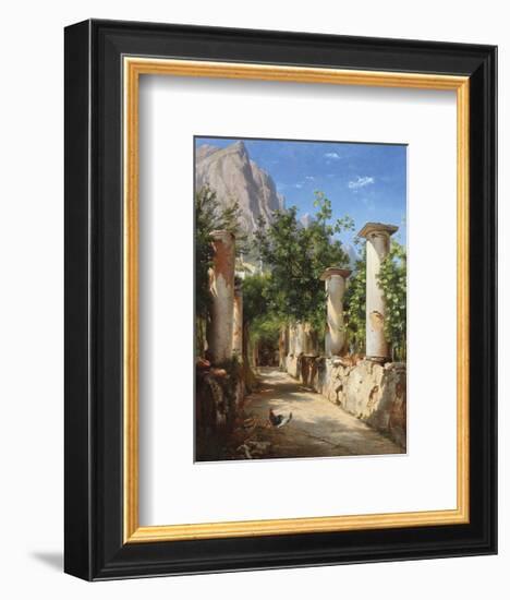 An Ancient Colonnade, Italy-Carl Frederic Aagaard-Framed Premium Giclee Print