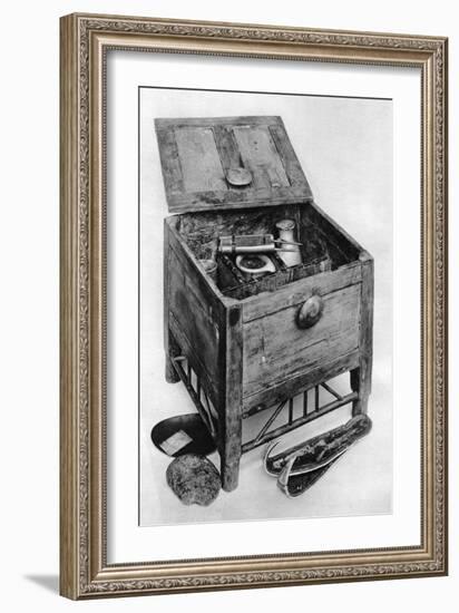 An Ancient Egyptian Wooden Toilet Case, 1936-null-Framed Giclee Print