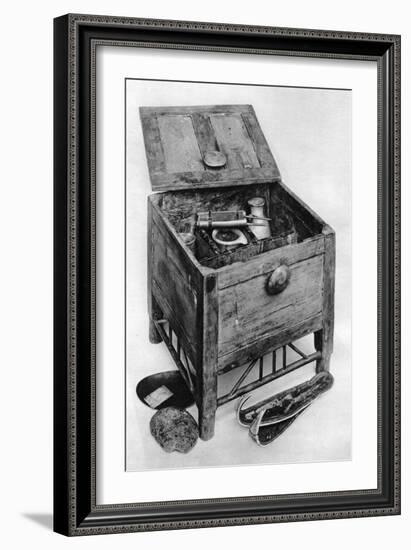 An Ancient Egyptian Wooden Toilet Case, 1936-null-Framed Giclee Print