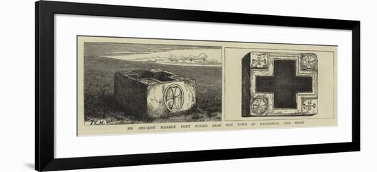 An Ancient Marble Font Found Near the Town of Marmorice, Asia Minor-null-Framed Giclee Print
