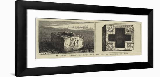 An Ancient Marble Font Found Near the Town of Marmorice, Asia Minor-null-Framed Giclee Print