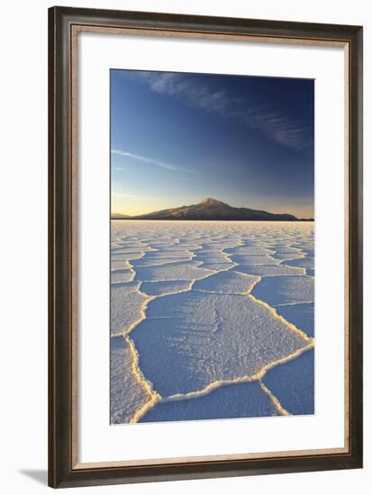 An Andean Volcano Rises Above the Salar De Uyuni-Roberto Moiola-Framed Photographic Print