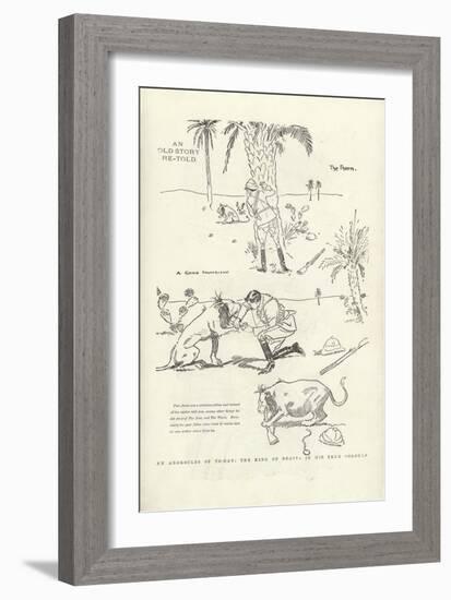 An Androcles of To-Day, the King of Beasts in His True Colours-Phil May-Framed Giclee Print