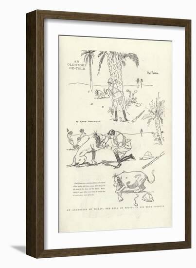 An Androcles of To-Day, the King of Beasts in His True Colours-Phil May-Framed Giclee Print