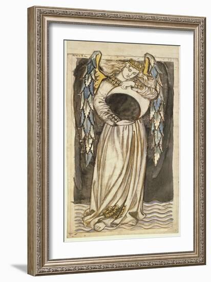 An Angel Holding a Waning Moon-William Morris-Framed Giclee Print