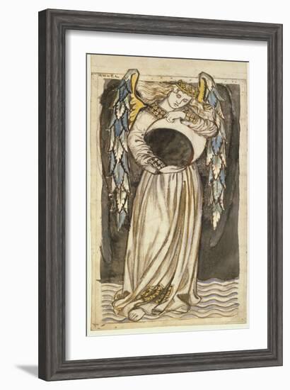 An Angel Holding a Waning Moon-William Morris-Framed Giclee Print