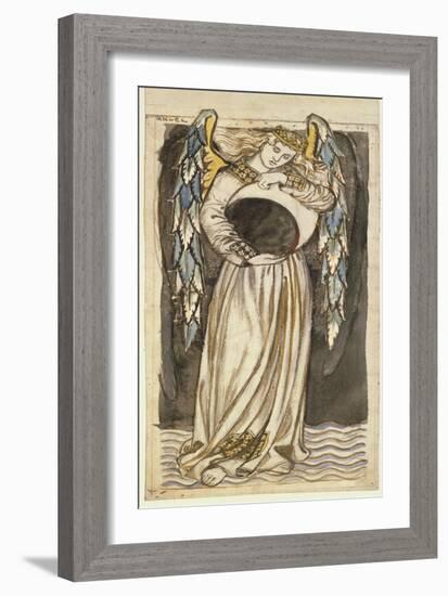 An Angel Holding a Waning Moon-William Morris-Framed Giclee Print