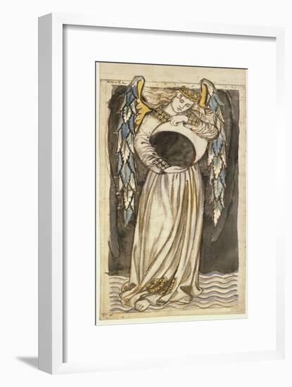 An Angel Holding a Waning Moon-William Morris-Framed Giclee Print