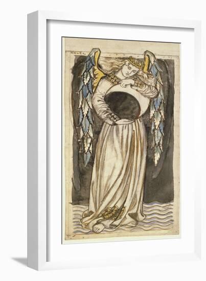 An Angel Holding a Waning Moon-William Morris-Framed Giclee Print