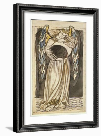 An Angel Holding a Waning Moon-William Morris-Framed Giclee Print