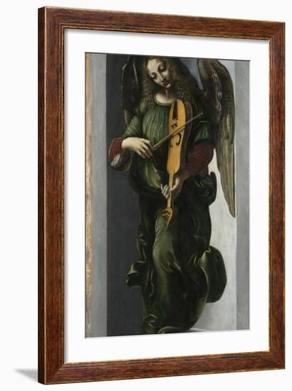 An Angel in Green with a Vielle, C. 1490-1499-Leonardo da Vinci-Framed Giclee Print