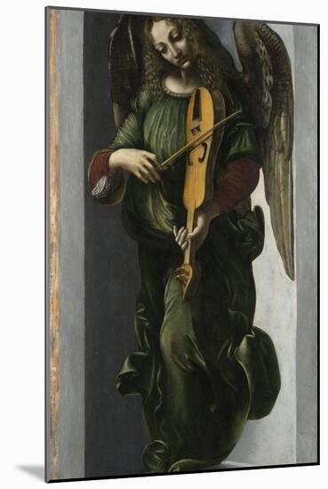 An Angel in Green with a Vielle, C. 1490-1499-Leonardo da Vinci-Mounted Giclee Print