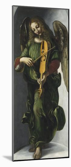 An Angel in Green with a Vielle-Leonardo da Vinci-Mounted Giclee Print
